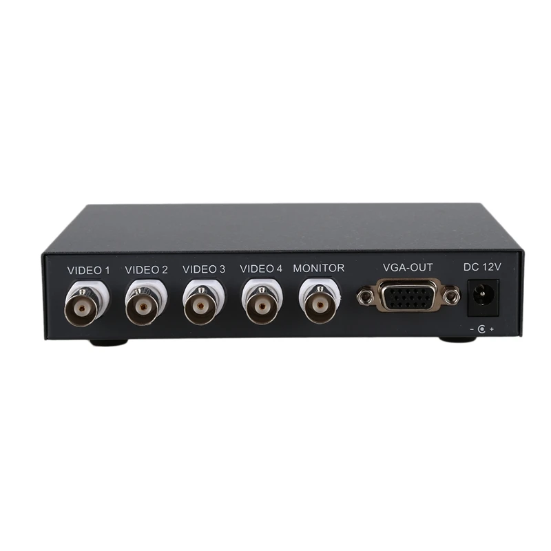 VGA 4CH цветная камера видеонаблюдения видео процессор Quad Splitter пульт