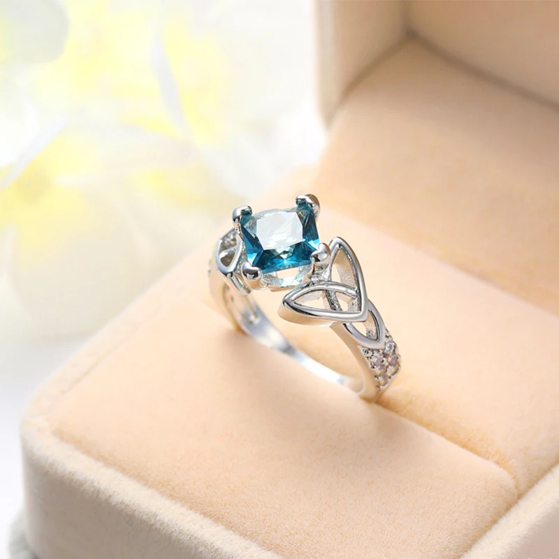 

Fashion Creative Hollow love Rings New Silver-plated Double Heart-Shaped Cubic Zircons Wedding Ring For Women Birthday Gift