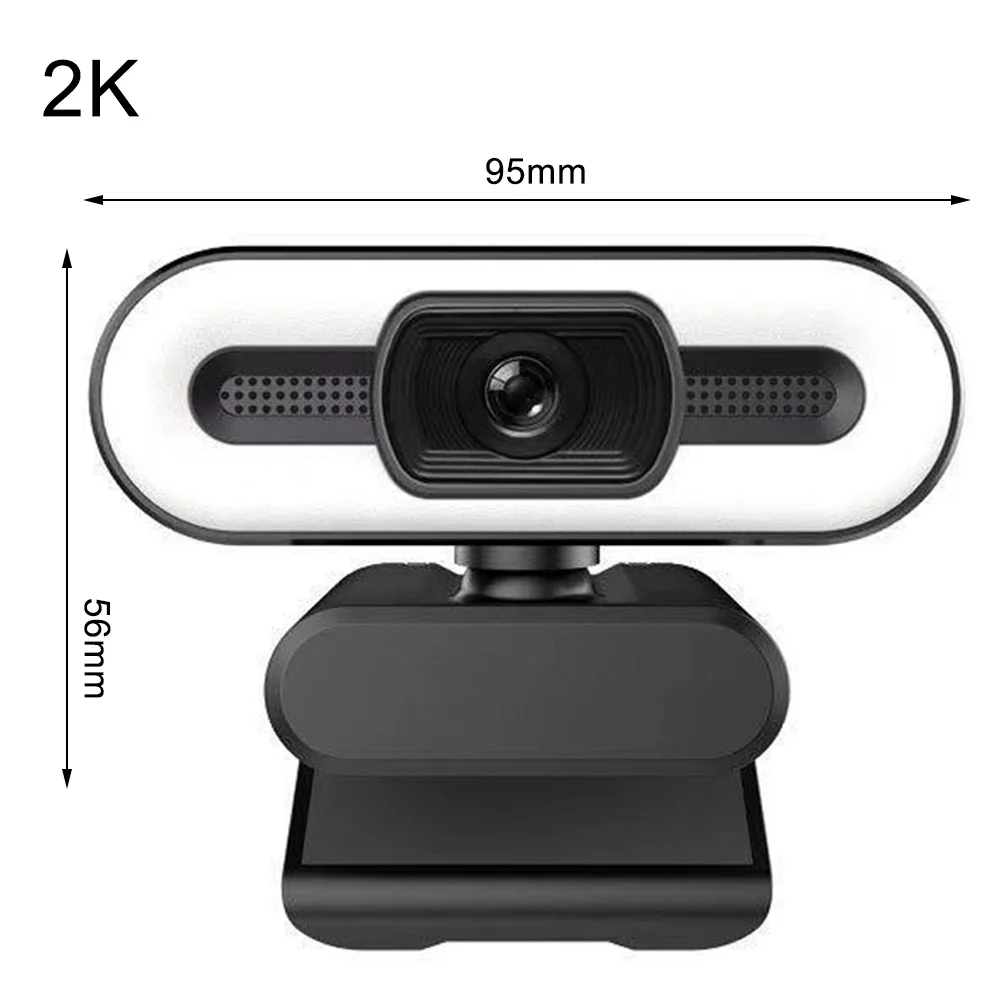 

USB Webcam with Fill Light 720P/1080P/2K HD PC Computer Camera With Microphone For Meeting Office Household Video Recording