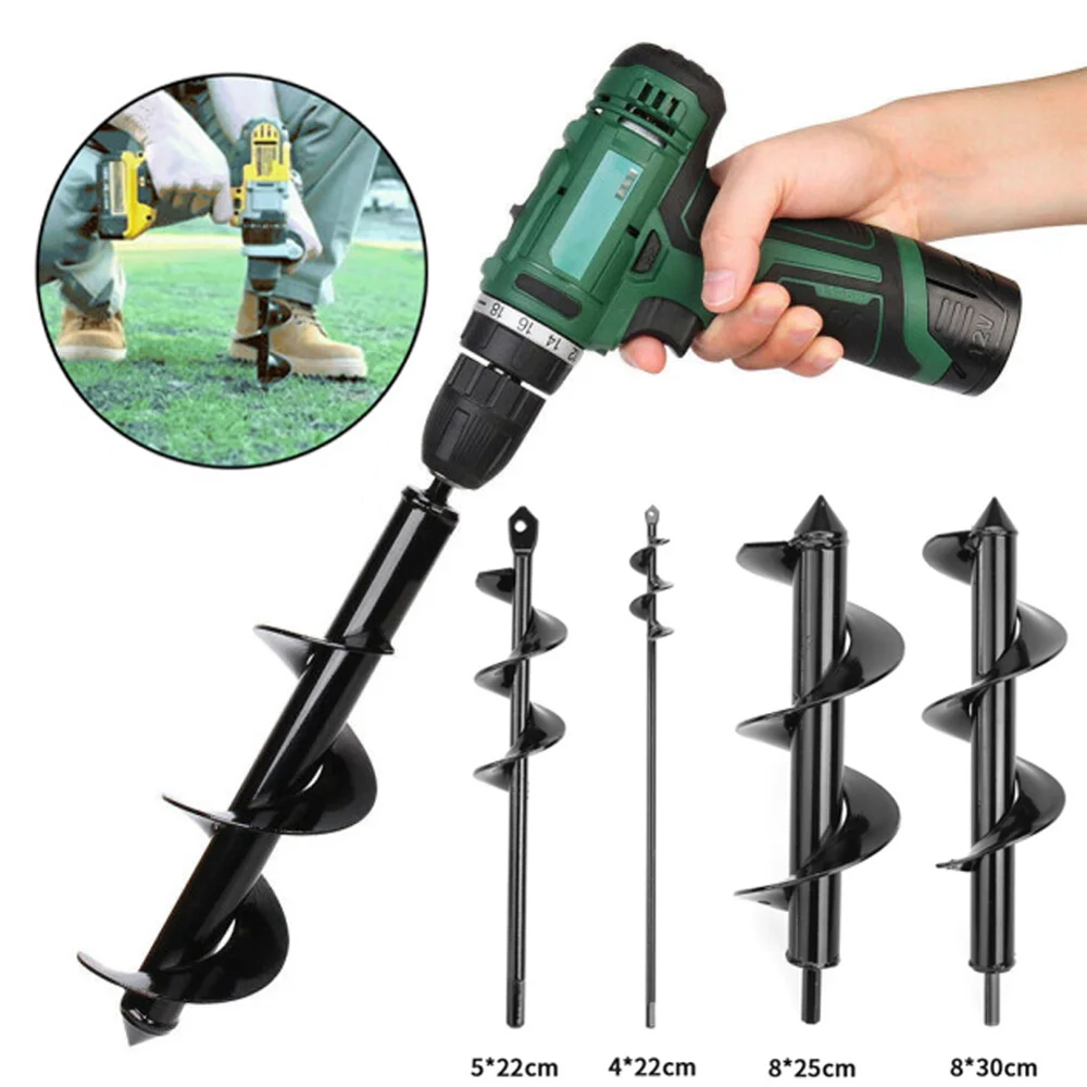 Садовая травяная заглушка, Цветочная лампочка, шнек " x 10" дюймов, быстрый столб или зонтик, дырокол, экскаватор для шестигранного привода, аксессуары для мощной дрели