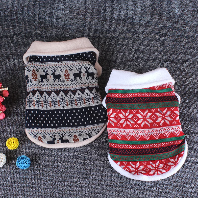 

[2021 Hot Sale]Dog Christmas Fall Winter Sweater Teddy Clothes Cat Dog Pet Clothes Puppy Clothes Cotton Sweater dog sweaters