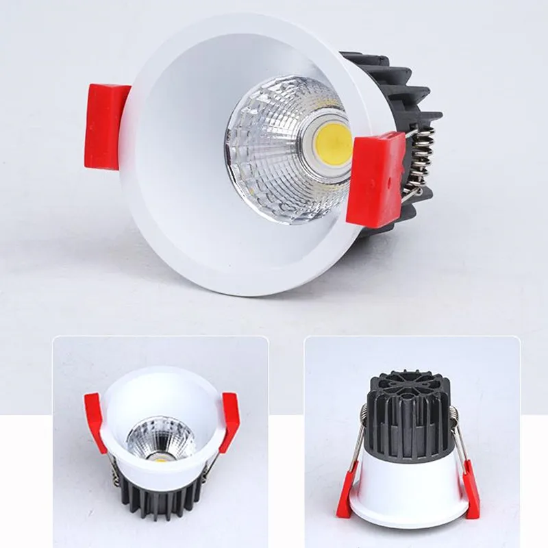 Dimmable светодиодный анти без бликов светильник COB Точечный лампа 5 Вт 7 9 AC85 265V
