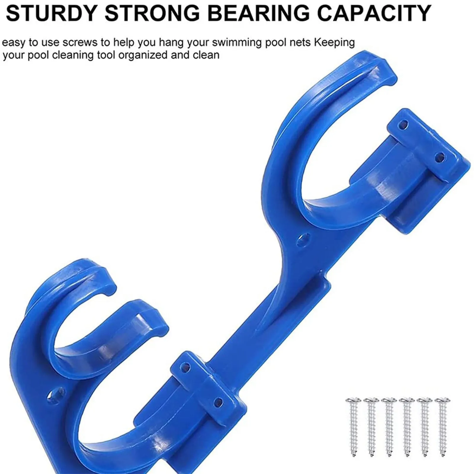 

Swimming Pool Pole Hanger Set High Quality Plastic Durable Multi Purpose Hooks Kit For Leaf Rakes Skimmers Vacuum Hoses