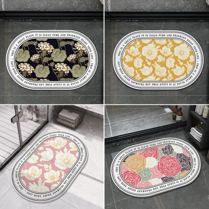 Овальный коврик для ванной противоскользящий ковер комнаты искусственный