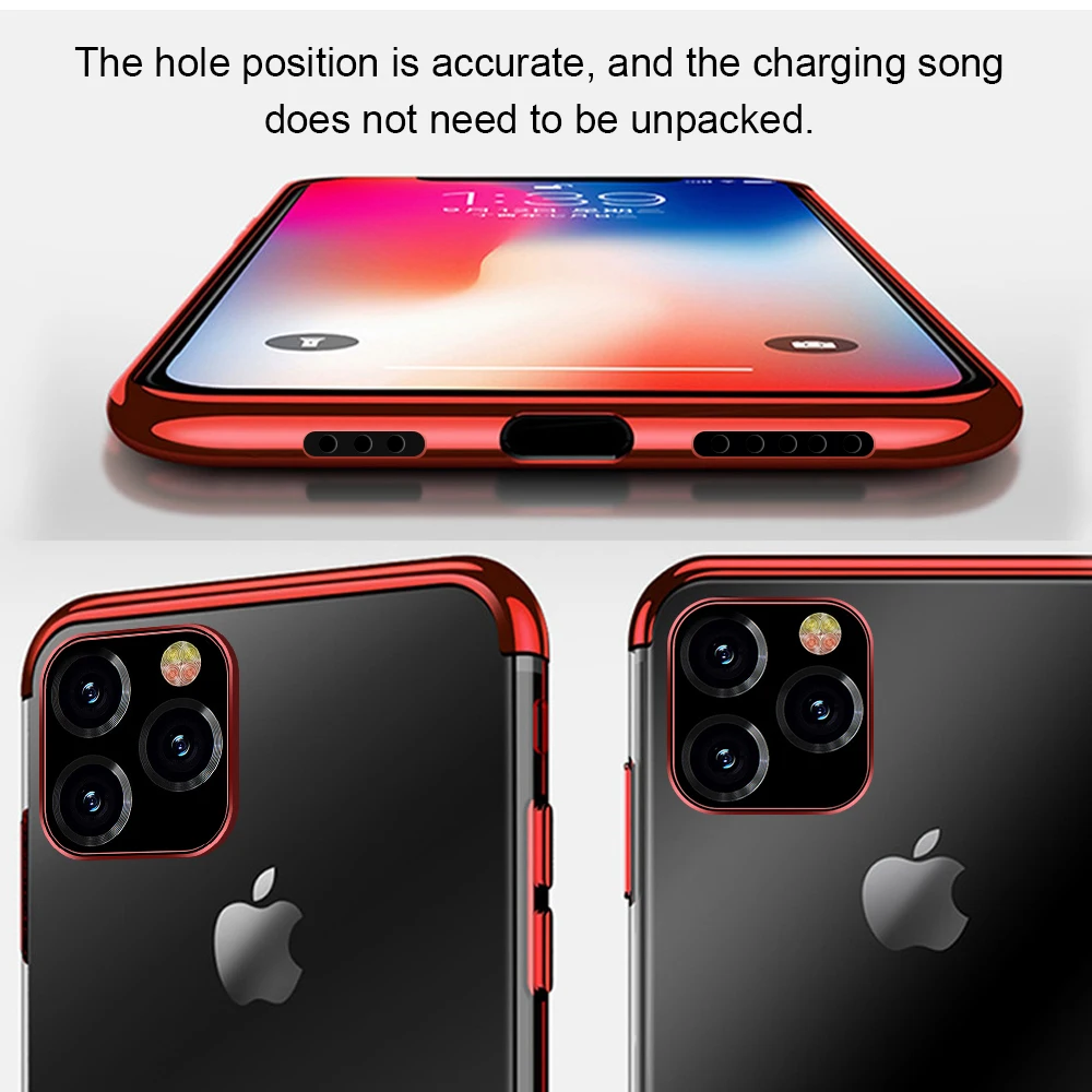 Прозрачный чехол для iPhone 7 X XS Max XR 8 6S роскошный телефона 6 Plus 11 2019 мягкий