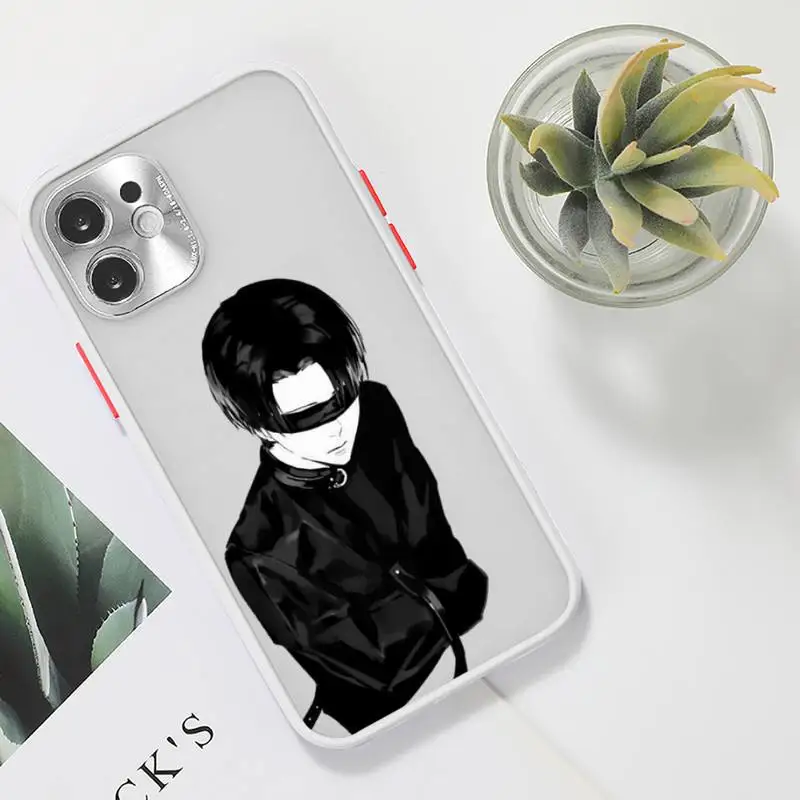 

Attack on titan Phone Case For iPhone 12 11 Mini Pro XR XS Max 7 8 Plus X Matte transparent White Back Cover