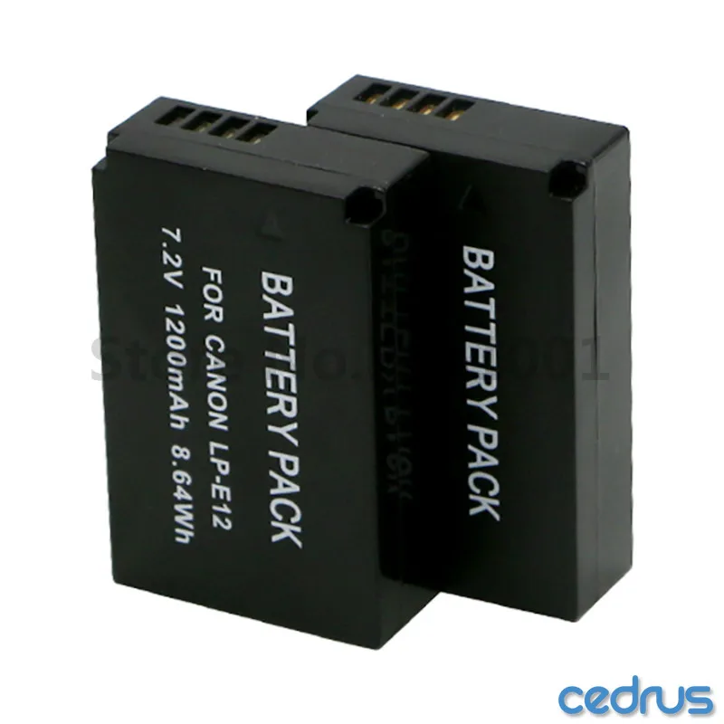 

Cedrus LP-E12 Battery LP E12 LPE12 Batteries For Canon EOS M M2 100D Kiss X7 Rebel SL1