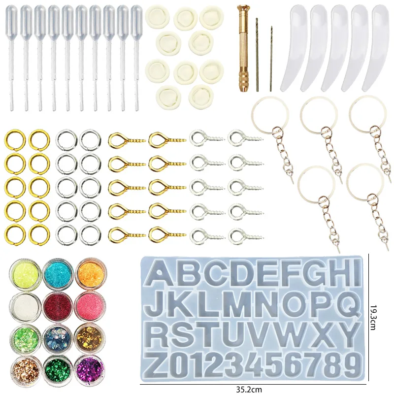 10 stili stampi per colata epossidica Set kit di strumenti per colata UV in Silicone stampi per colata in resina per gioielli che fanno risultati di orecchini fai-da-te