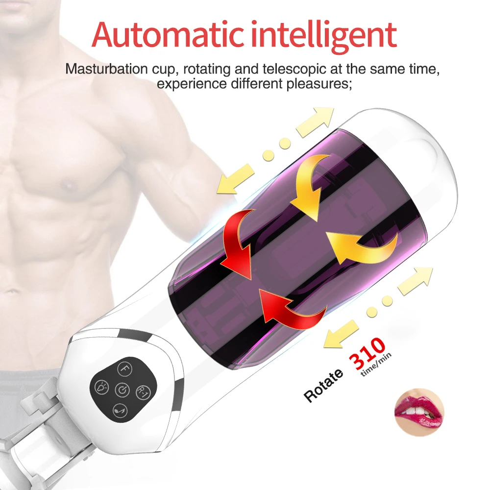 Модернизированная телескопическая ротация 10*10 режимов Мужской мастурбатор