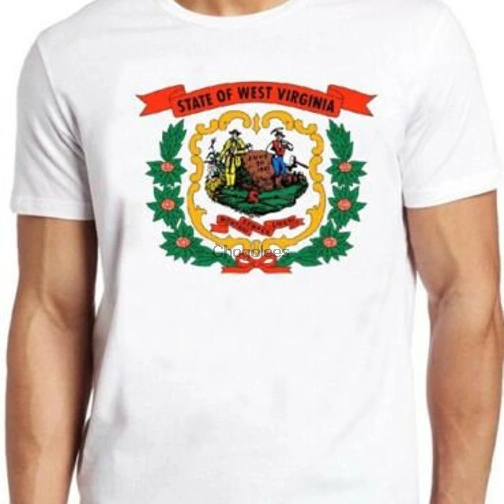 Винтажная крутая Подарочная футболка с флагом Западной Вирджинии 171 | Мужская