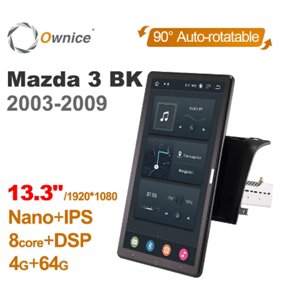 

Автомагнитола Ownice 1080P на Android 10,0 для Mazda 3 BK, 2003, 2004, 2005, 2006, 2007, IPS, 13,3 дюйма