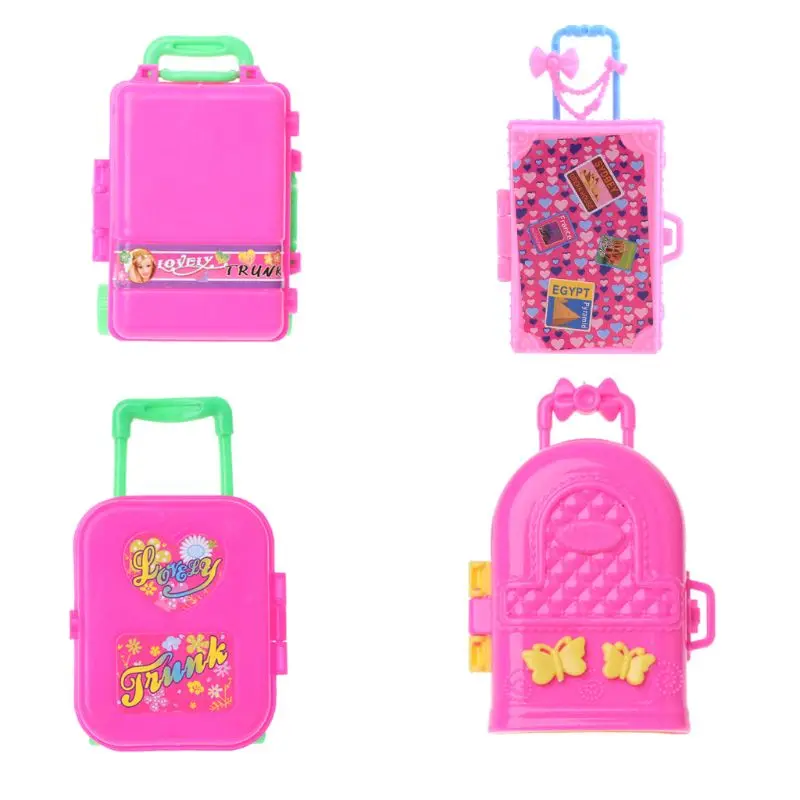 

Fashion Travel Suitcase Doll Accessories Kids Toys Luggage for barbie Doll