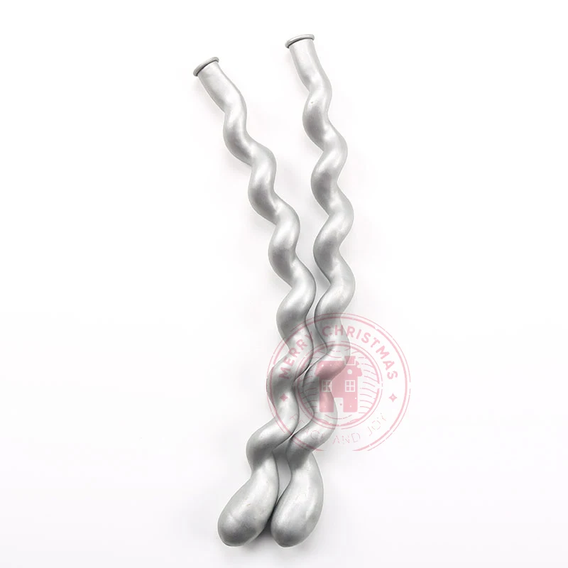 Спиральные Воздушные шары 10 шт./лот полоски латексные хромированные