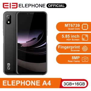 Elephone A4 5,85 ''HD + 18:9 Notch Screen мобильный телефон Android 8,1 четырехъядерный процессор MT6739 3 ГБ ОЗУ 16 Гб ПЗУ 4G разблокировка 3000 мАч смартфон