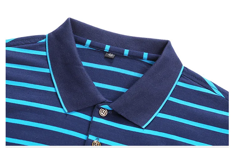 

Polo Shirt Men Summer Fashion Striped Men's Short Sleeve Polo Shirt Soft Breathable Casual Male Clothes Tee Tops Camisa Polos
