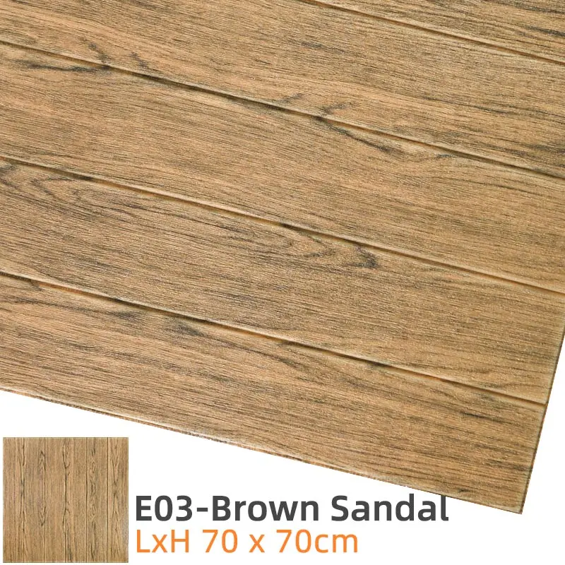 E03-Brown Sandal Kaguyahime 3D DIY самоклеющиеся обои кирпич Водонепроницаемая настенная декоративная наклейка для детской комнаты кухонные обои наклейки для дома - Цвет: E03-Brown Sandal