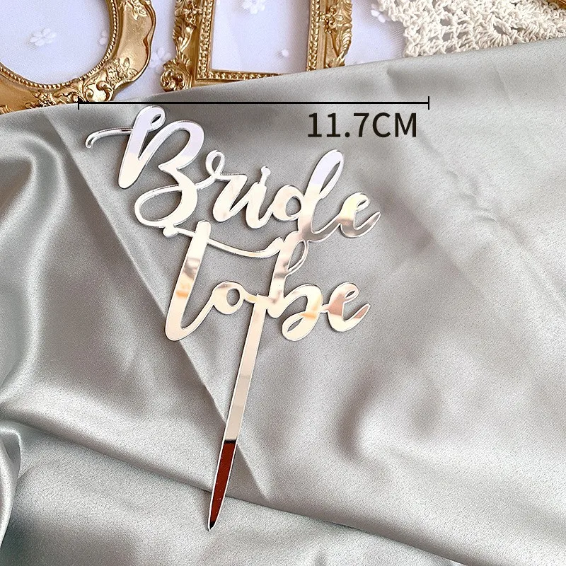Новый алмаз с надписью &quotBride To Be&quot Свадебный торт Топпер розовое золото