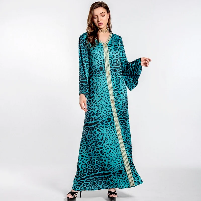 Длинное платье-макси Caftan Abaya в мусульманском стиле Дубай турецкий мусульманский