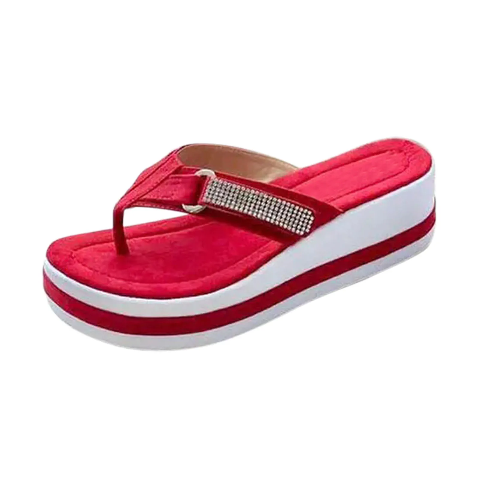 

Platform Wedges Sandals Women Color Matching Flip Flop Slippers New Female Shoes Fashion Heeled Shoes Casual Summer Slides Femme