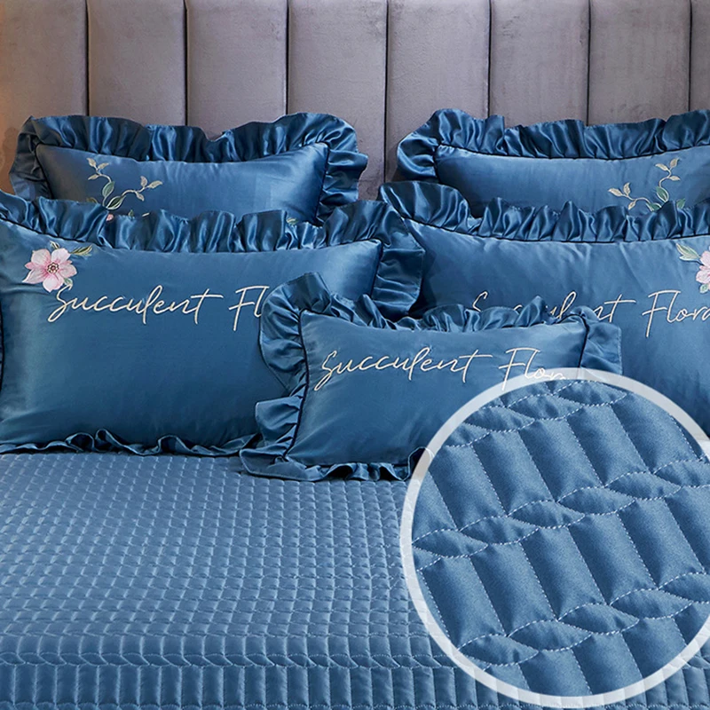 Кружевная постельная юбка в стиле принцессы сатиновые шелковые утепленные