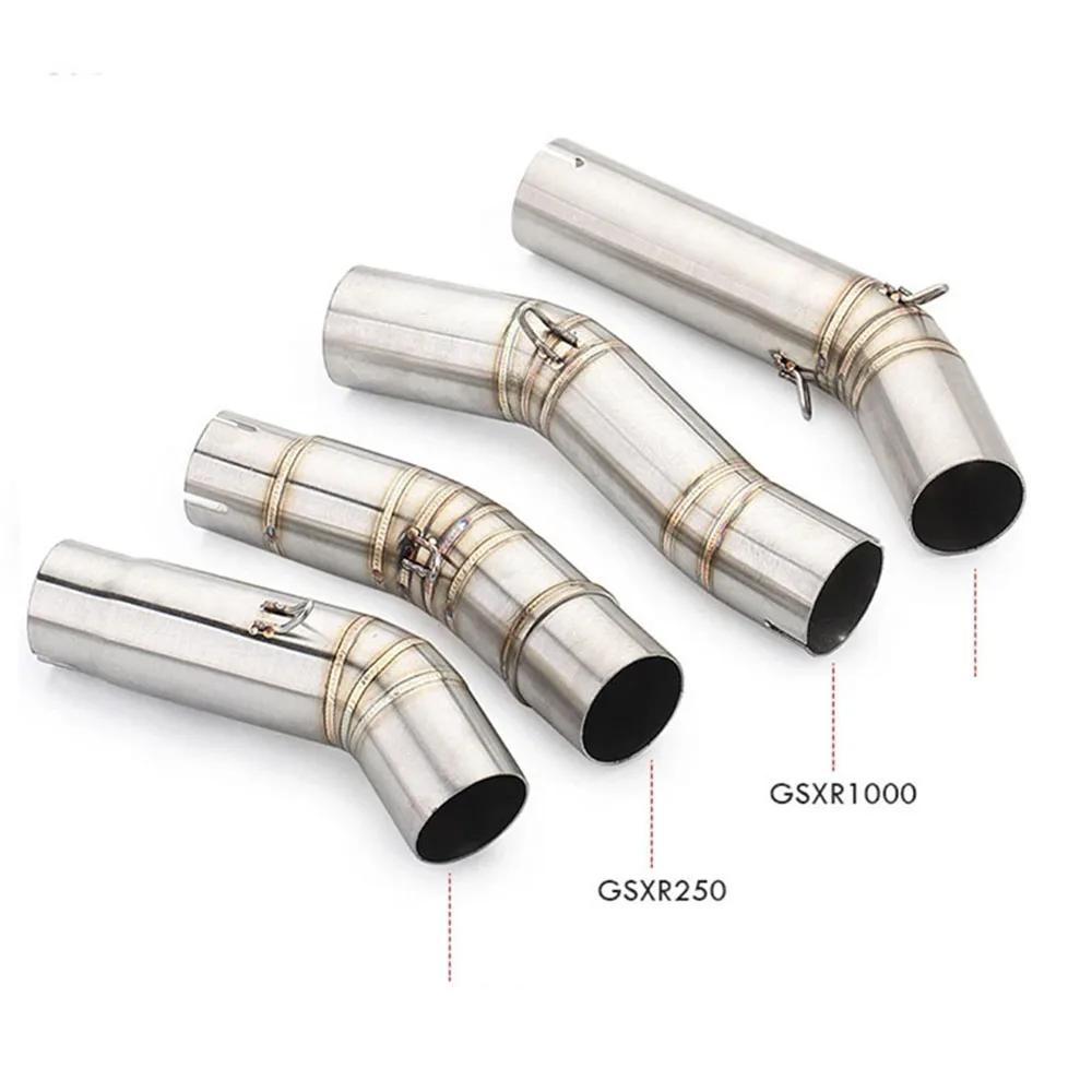 TKOSM FOR GSR750 Motorcycle Exhaust Muffer Stainless Steel Modified Middle Link Pipe For Suzuki GSX250R GSXR1000 K6 K7 K8 |
