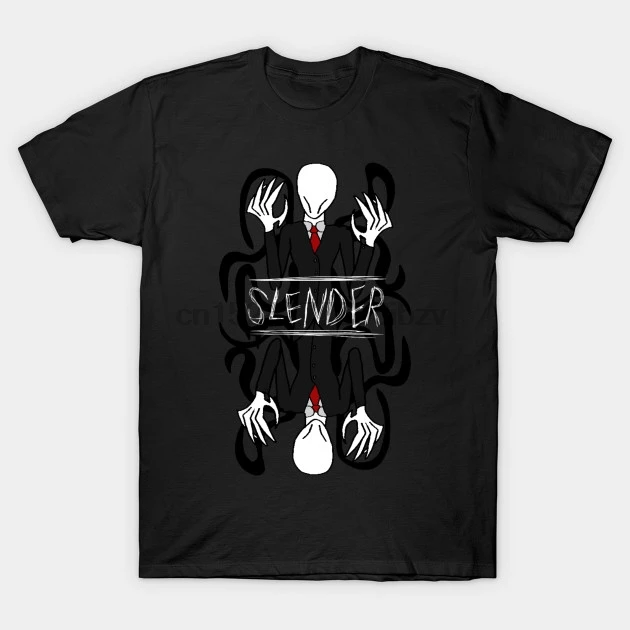 Мужская футболка тонкая Slenderman с принтом футболки Топ|Мужские футболки| |