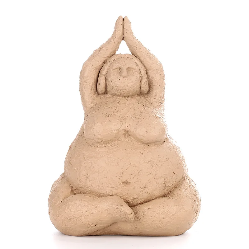 Креативная абстрактная статуя женщины для йоги скульптура из смолы ремесла
