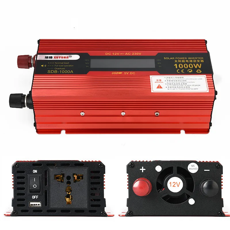 

1000W Car Inverter Modified Sine Wave DC 12V/24V to AC 110V/220V Voltage Transformer Rechargeable Power Converter LED Display