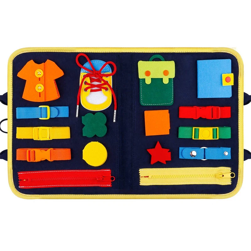 

Children's Dressing Learning Board Early Childhood Education Creative Messenger Bag Educational Sensory Board For Children New