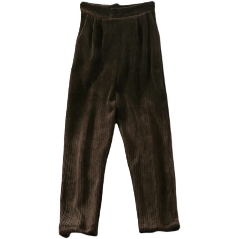 Однотонные универсальные Свободные повседневные брюки в гонконгском