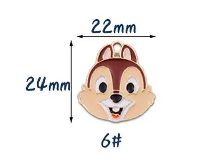 

New 50 pcs Cartoon squirrel Head Charm Pendants DIY Jewelry Making Wholesale
