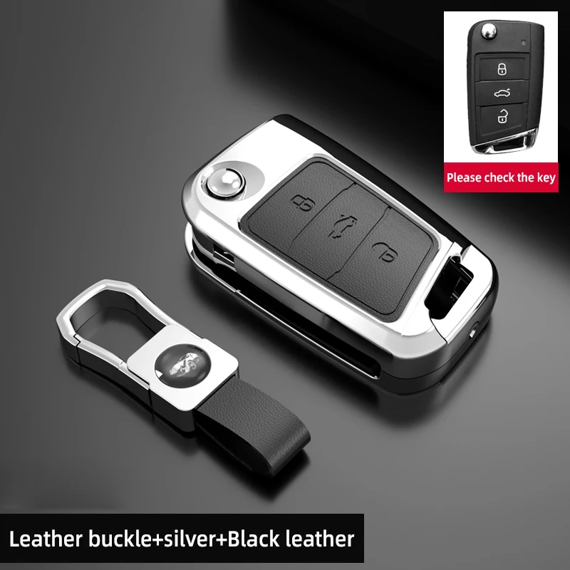 

Zinc Alloy Car Key Case For VW Volkswagen Polo Golf4 MK7 Golf7 T5 Skoda Octavia A5 A7 Leon Ibiza Ateca Kodiaq Car Accessories