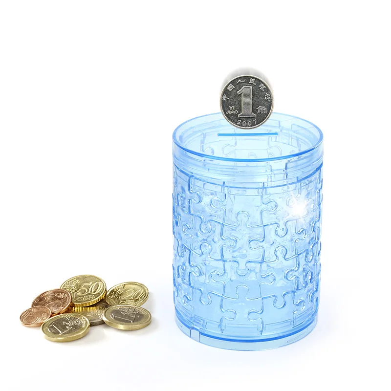 

3D Crystal Puzzle DIY Piggy Bank Assembly Coin Money Saving Box Pen Case Jigsaw Model Home Decoration Gifts Toy for Kids Adult