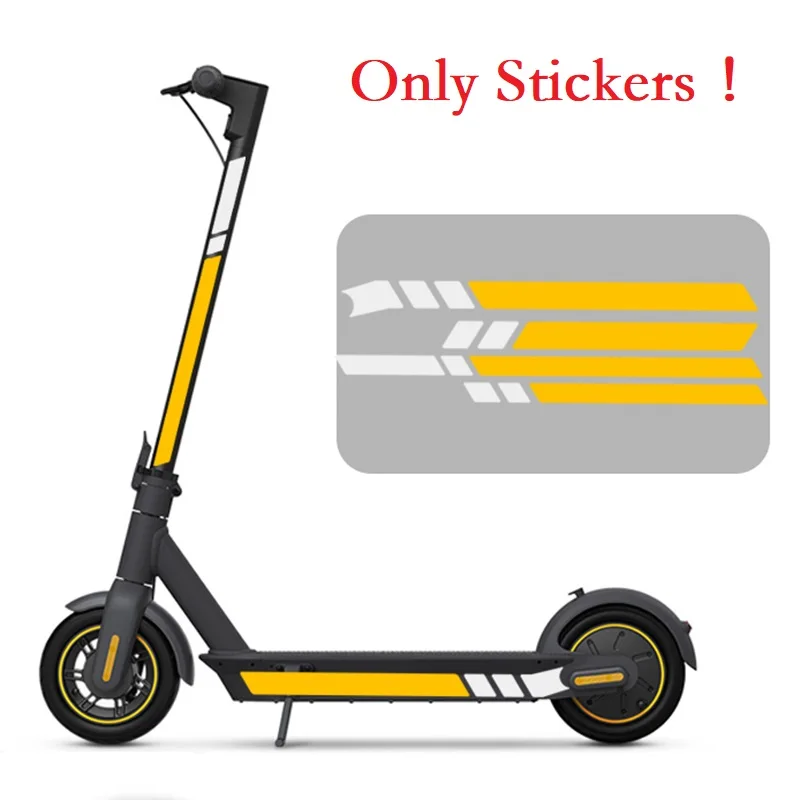 

Sticker！！！PVC Reflective Stickers for Ninebot MaxG30 Electric Scooter Reflector Quick Attach Removal DIY Safety Night Riding