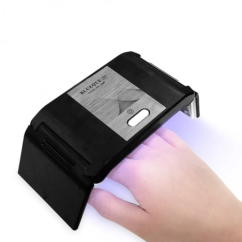 

2022 new 36W nail art lamp rechargeable portable folding LED nail phototherapy machine with 12 lamp beads UV baking lamp
