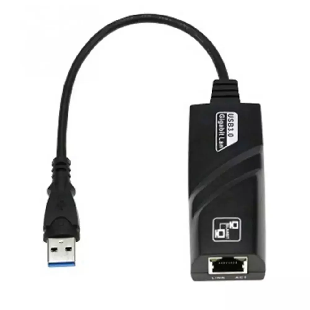 

Гигабитная передача данных с USB 3,0 на RJ45, черная, подключи и работай, аксессуар для ноутбука, высокоскоростной сетевой адаптер, простая устан...