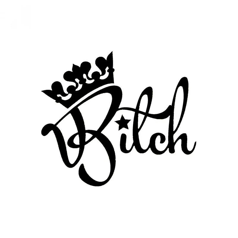 

15.5cmX13.5cm Funny Queen Vinyl Car-styling Car Window Sticker Decals Black/Silver Accessories