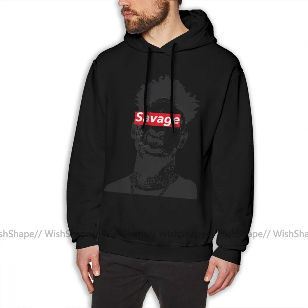 21 Savage худи 21 Savage толстовки с длинным рукавом хлопковый пуловер с капюшоном Фиолетовый XL популярные теплые свободные мужские толстовки