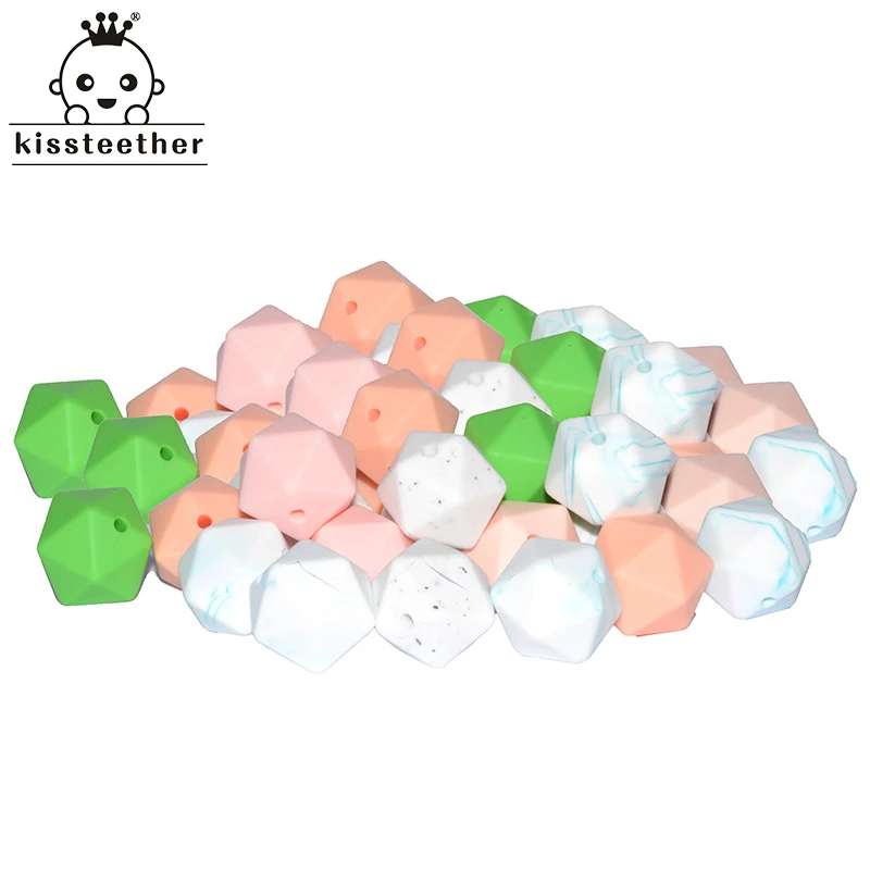 

10 шт., силиконовые бусины для прорезывателя, 14 мм