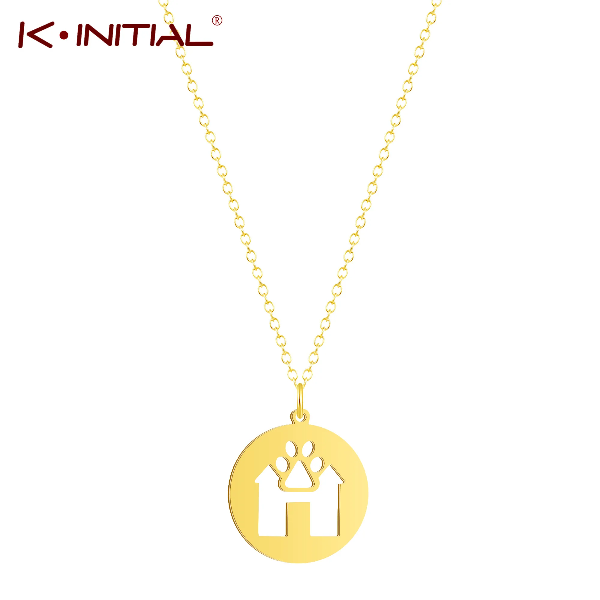 Модное ожерелье Kinitial с изображением лап ювелирные изделия лапы собаки питомца