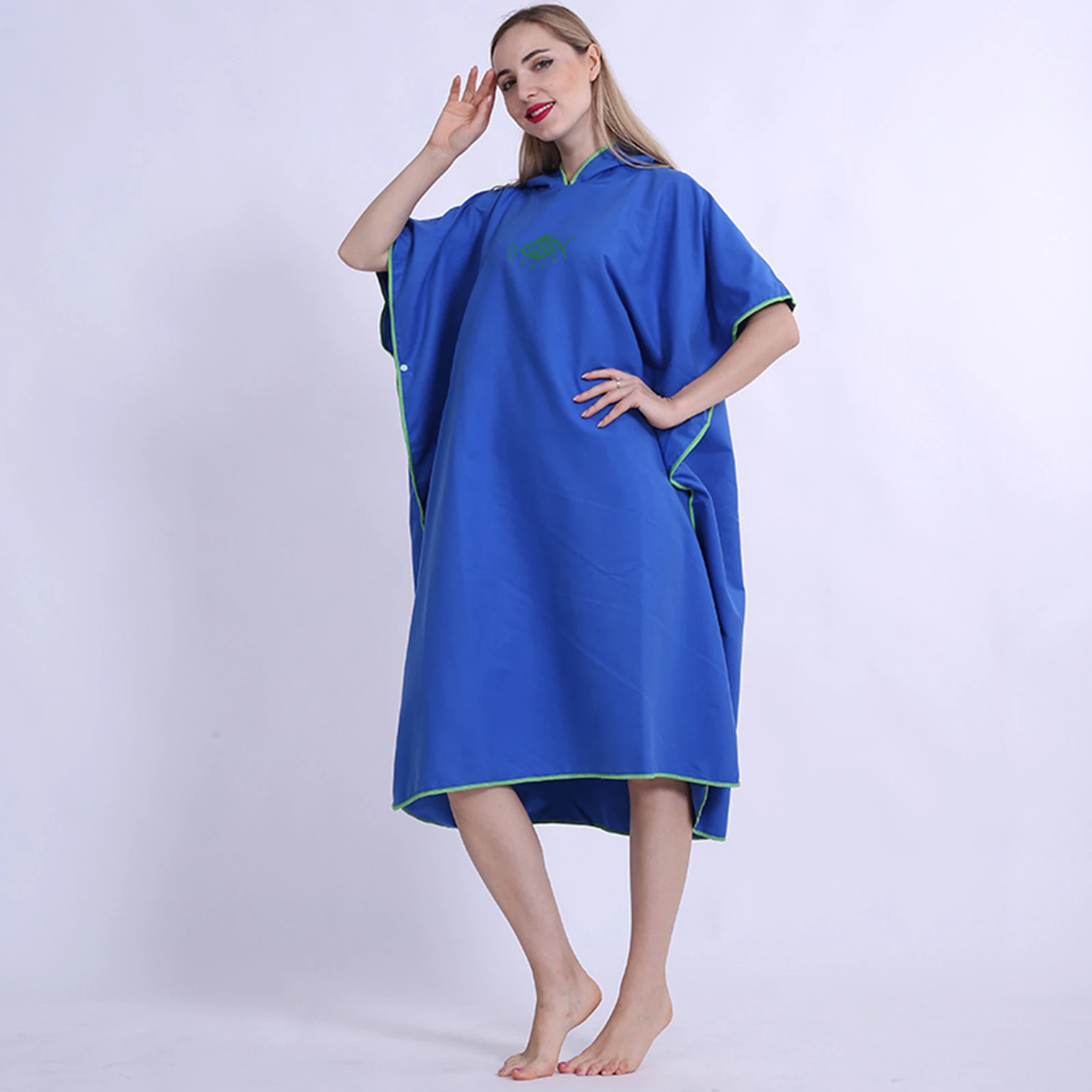 

Women Men Changing Robe Wetsuit Surf Poncho Hood Quick-Drying Swimming Towel Bath Robe Thermal for Beach Surfing Swimming