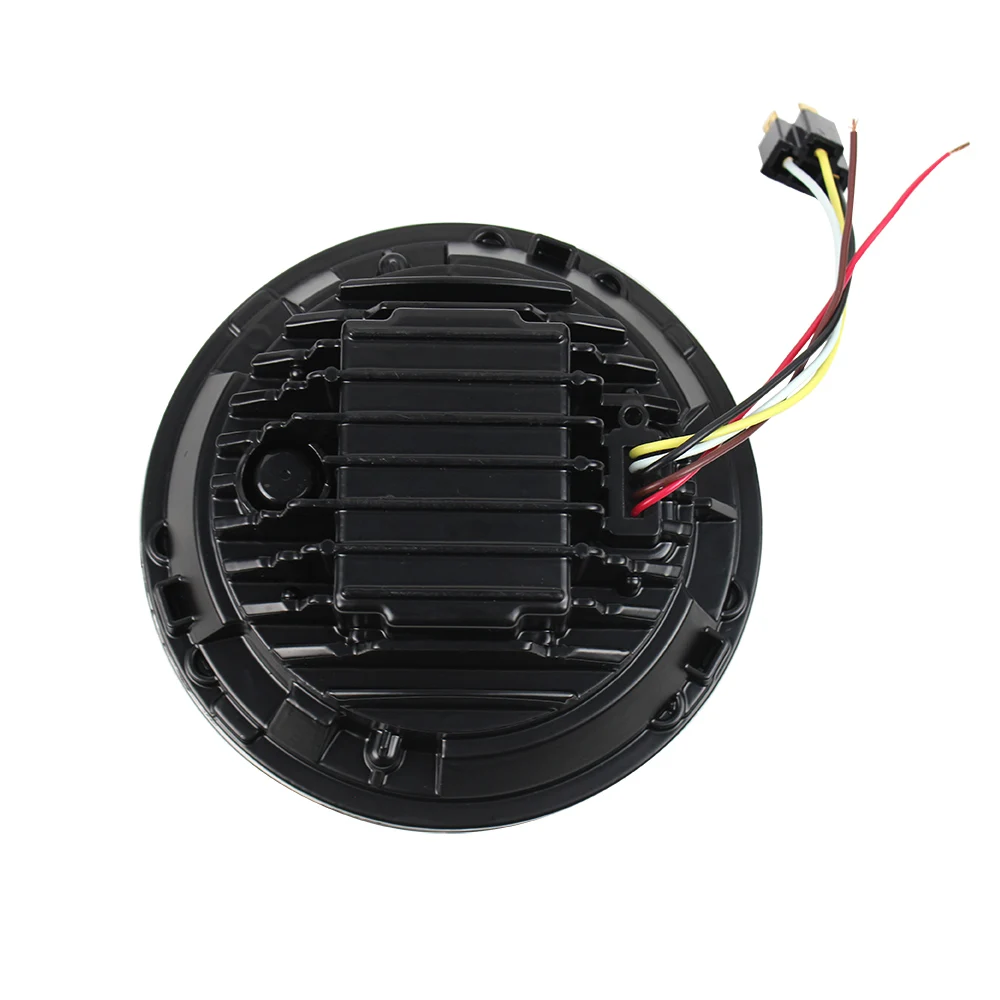 E mark number Lights 7 дюймовый Светодиодный отражатель фары &quotБелый DRL Янтарный сигнал