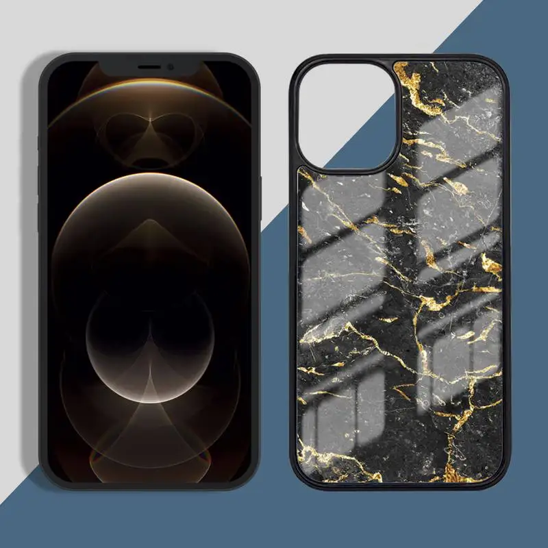 

Colorful Balck Gold Marble Pattern Phone Case PC for iPhone 11 12 pro XS MAX 8 7 6 6S Plus X 5S SE 2020 XR
