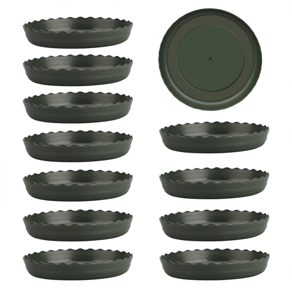 

Plant Saucer Tray Trays Outdoor Base Drip Garden 12pcs For Indoor Desk Office Home Heavy Duty Flower Pot Plastic
