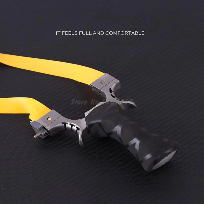 TC21 titanium alloy flat rubber band bow fast press slingshot professional outdoor powerful elastic wire cutting catapult