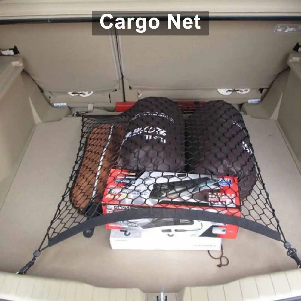 

Для хранения багажа в багажник автомобиля Органайзер для груза, нейлоновая эластичная сетка, сетка для заднего багажника, высокопрочная уд...