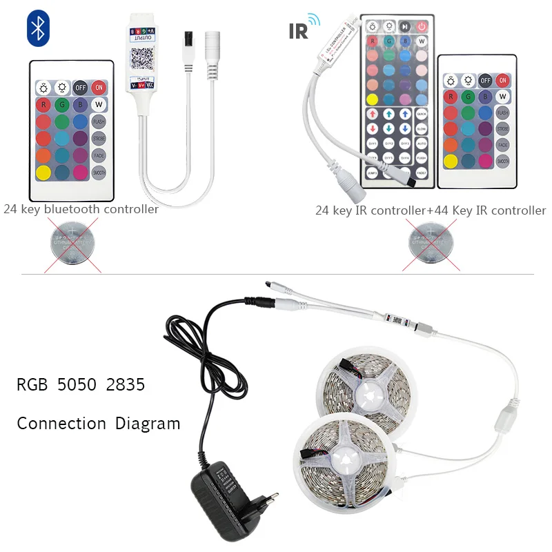 Светодиодная ленсветильник rgb 2835 10/15/20 м с поддержкой Bluetooth | Лампы и освещение