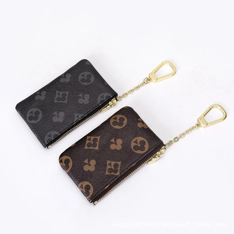 

Classic Ladies Mini Coin Purse Fashion Luxury Designer Printerd Leather Purse Casual Men Women Small Money Bag with Chain Zipper