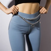 alloy lock metal wallet belt chain rock punk trousers hipster pant jean keychain ring clip keyring mens hiphop jewelry