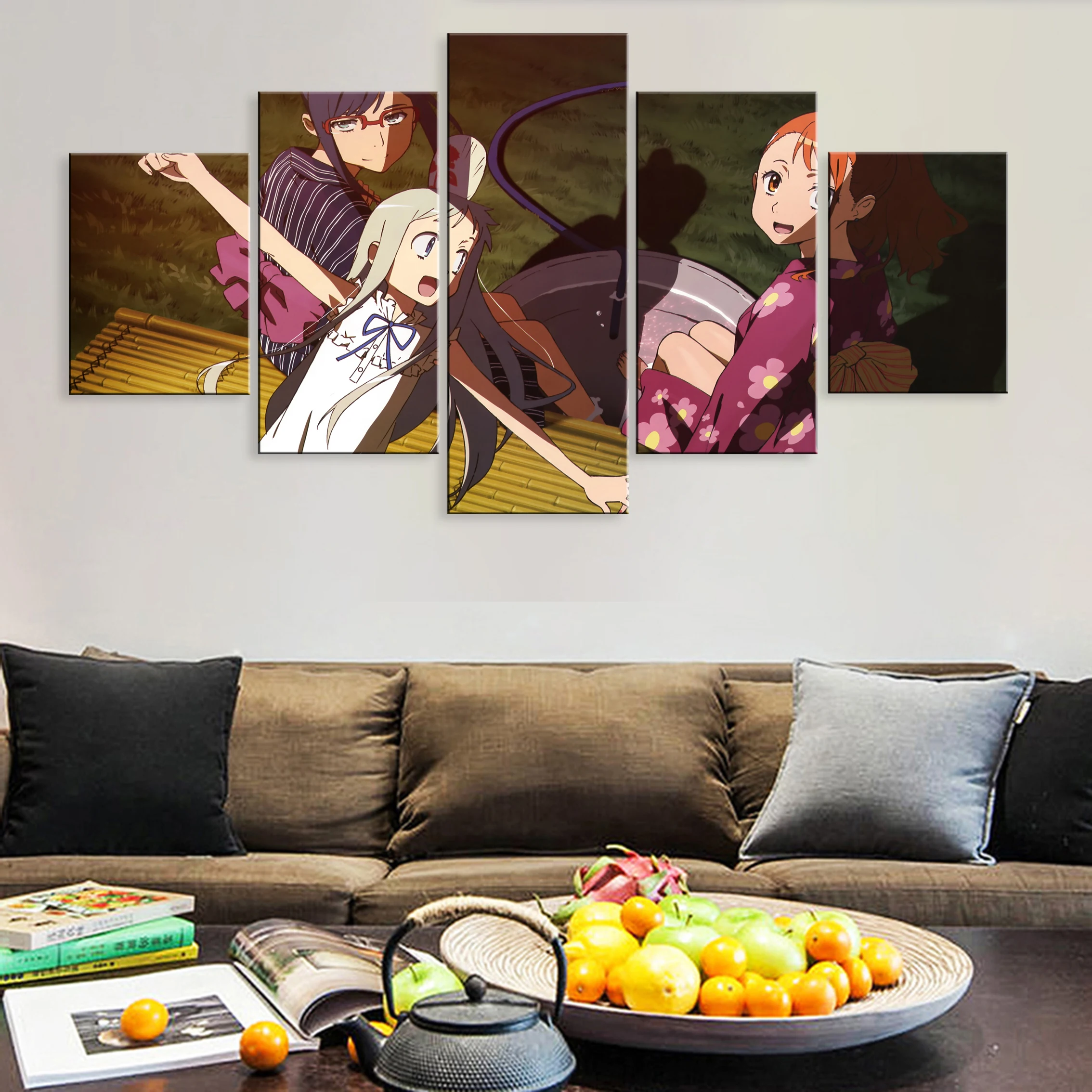 

Hd 5 Pieces Print Poster Canvas Home Decor Framework Anime ANOHANA We still dont know the name of the flower we saw that day